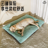 狗垫子四季通用狗狗睡垫中型犬大型犬金毛狗床狗沙发冬季保暖狗窝 狗狗垫子狗睡垫-绿色 L-大型【84*75cm】50斤内中型犬