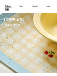 宠物餐垫防水防滑PU皮革垫子猫碗粮垫大号吃饭垫餐盘垫狗碗防滑垫