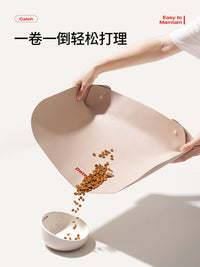 【petstar_半包围餐垫】宠物碗垫防水防滑猫狗吃饭垫子猫咪餐具垫