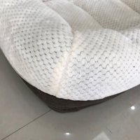 狗窝可拆洗萨摩耶金毛狗狗床中型大型狗垫子加厚宠物窝用品 灰色（玫瑰绒） S-56*46cm