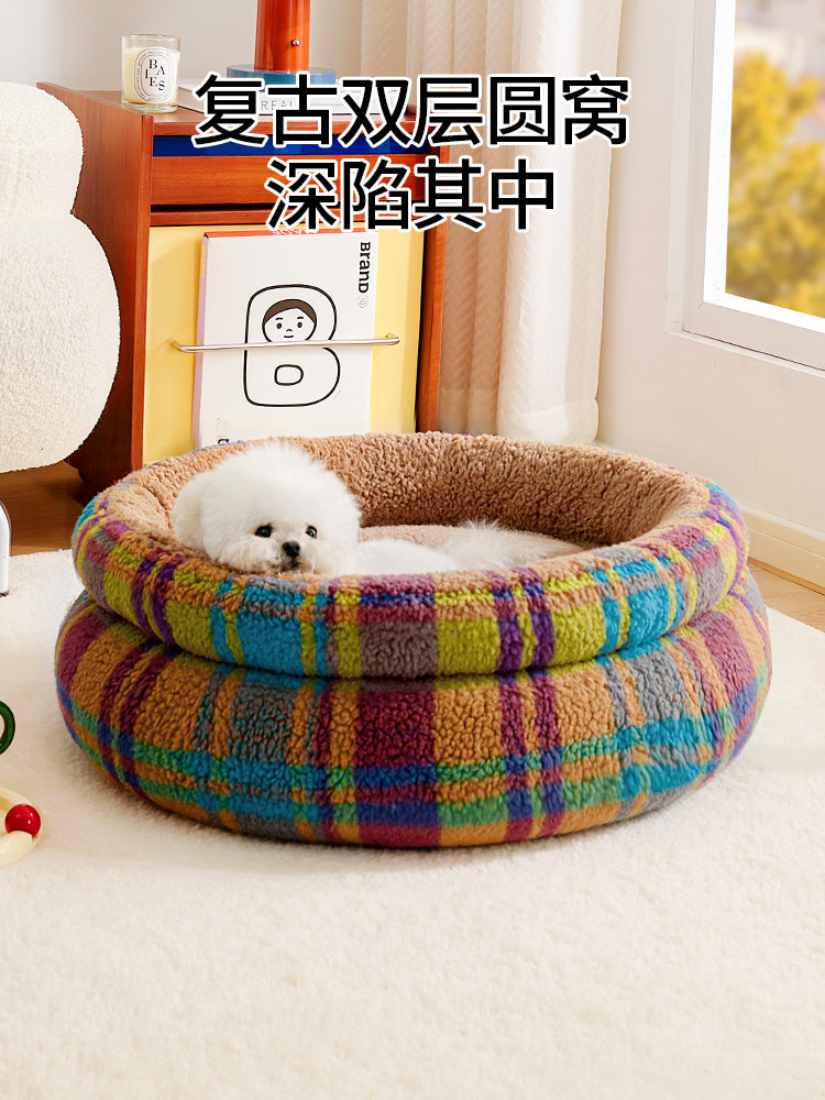 狗窝加厚冬天保暖安全感小型犬比熊睡觉的沙发床猫窝四季通用宠物