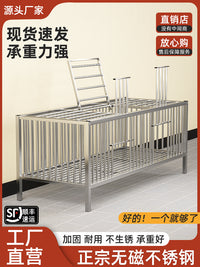 鸡笼子不锈钢家用室外养殖笼小鸡笼兔子笼鸽子笼通用大号特大专用 加密带天窗90*60*60 食槽+脚垫+带轮子+接粪盘