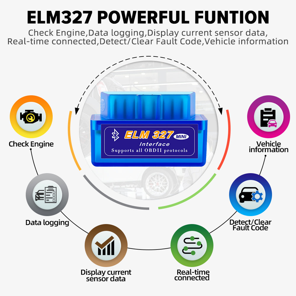 蓝牙ELM327 obd2 1.5版本pic18f25k80芯片汽车发动机故障诊断仪