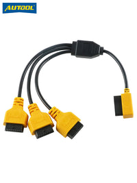 汽车OBD延长线分线器一分三转接线obd2接口一拖三16针16芯扩展器