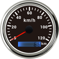 85mmGPS速度表0-200km/h防水防尘红色背光灯改装汽车摩托车时速表