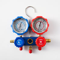 特价 加氟表 冷媒表 汽车空调维修工具 双机芯 1.5m加氟管 一套，铜头 压力500-2500psi