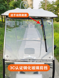 电动车雨棚新款不锈钢车棚钢化玻璃电瓶车摩托车雨篷防晒专用遮阳