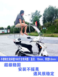 电动车雨棚新款不锈钢车棚钢化玻璃电瓶车摩托车雨篷防晒专用遮阳