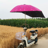 加长加厚电动车遮阳伞雨棚篷蓬电瓶踏板摩托三轮自行车黑胶防晒伞