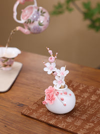 景德镇陶瓷花瓶梅花摆件客厅插花装饰品高级感轻奢小众设计感花器