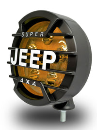 牧马人BJ40汽车前杠灯LED车顶射灯JEEP吉普越野车4x4网面罩强光灯 4x4罩LED黄聚光2个配线组+遥控爆闪