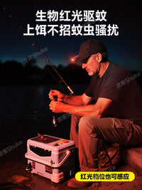 钓鱼专用头灯钓鱼灯夜钓灯感应超长续航夹帽灯强光超亮帽夹头戴式