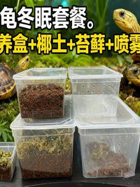 乌龟冬眠套装龟过冬全套椰土苔藓草沙土垫材保温饲养箱乌龟冬眠箱