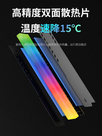 电脑内存条RGB散热马甲器片台式机DDR2345ECC通用5V神光同步铝片