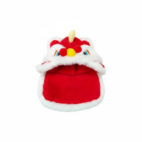 Lion Dance Hat Cosplay Furry Lion Headpiece Easy to Wear Cartoon Animal Hood