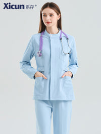 系存高端护士服女款夏季短袖美容院师长袖牙科口腔工作服分体套装