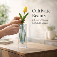 Double Layer Glass Vase, Nordic Style Geometric Ornament