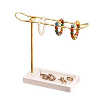 New Jewelry Display Stand with Earring and Necklace Organizer, Metal Holder