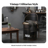 Oil Drum Storage Stool Upcycled Barrel Furniture Padded Seat for Bar Owners