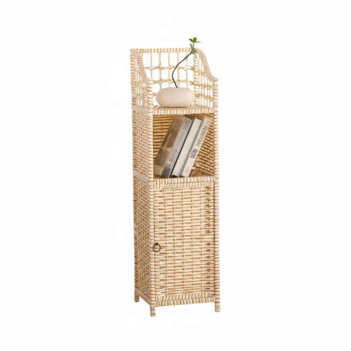 Woven Drum Table Multi-Functional Nightstand Space-Saving for Homeowners, Adults