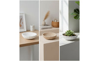 Decorative Bowl with Edges Stone-Like Bowl Textured Table Decor for Home Stylists, Clean-Liners, Entryway, Kitchen Counter