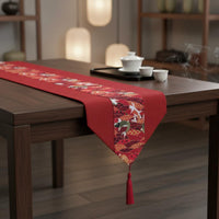 Koi Table Runner Pointed Ends Koi Table Runner Long Rectangular Decor Textile