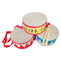 Wooden Hand Drum with Adjustable Belt for Early Childhood Education
