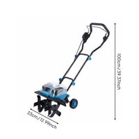 40V Brushless Tiller Multi-Functional Cordless Soil Cultivator for Gardeners