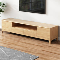 Solid Wood TV Stand for Small Apartments, Modern Minimalist, Multiple Sizes