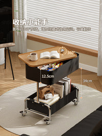 中古小推车边几可移动客厅迷你小茶几置物架沙发侧边柜轻奢高级感