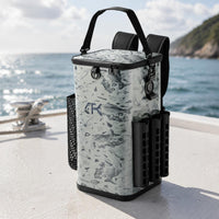 Tackle Backpack with Rod Holders EVA Hard-Shell Fishing Backpack Fishing Gear Bag Two Shoulder Straps Zippered Top