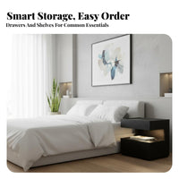 Floating Nightstand with Drawer Modern Design Floating Storage Cabinet