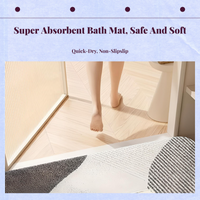 Absorbent Quick-Dry Bath Mat, Non-Slip Rug for Home