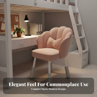 floral rear Vanity Chair Soft paddinged Seat floral rear Chair 360-Degree rotate