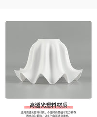 白色铃兰花朵塑料灯罩替换灯罩壁灯台灯吊灯灯罩外壳灯具配件批发
