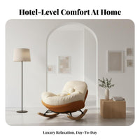 Upholstered Rocking Chair Quiet Non-Slip Recliners Upholstered Recliner Ergonomic Design Modern Design for Homeowners