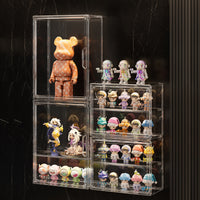 盲盒收纳展示架壁挂式泡泡玛特展示盒陈列挂墙上置物架透明手办柜