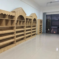 创意木质绘本馆儿童学校幼儿园展示柜书柜图书馆置物架书架展柜
