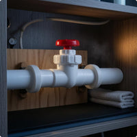 Aquarium Gate Valve Red Handwheel PVC Gate Valve