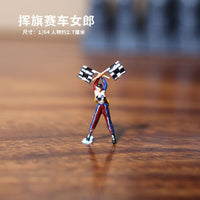 1/64 Scale Miniature Figure Car Model, Resin Scene Character for Photography and Diorama