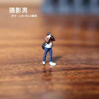 1/64 Scale Miniature Figure Car Model, Resin Scene Character for Photography and Diorama