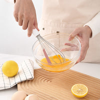 Nordic Multi-functional Egg Beater with Silicone Scraper, Stainless Steel Cream Whisk, Kitchen Baking Tool