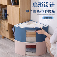 Corner Storage Box for Clothes, Oxford Fabric, Large, Foldable Wardrobe Organizer