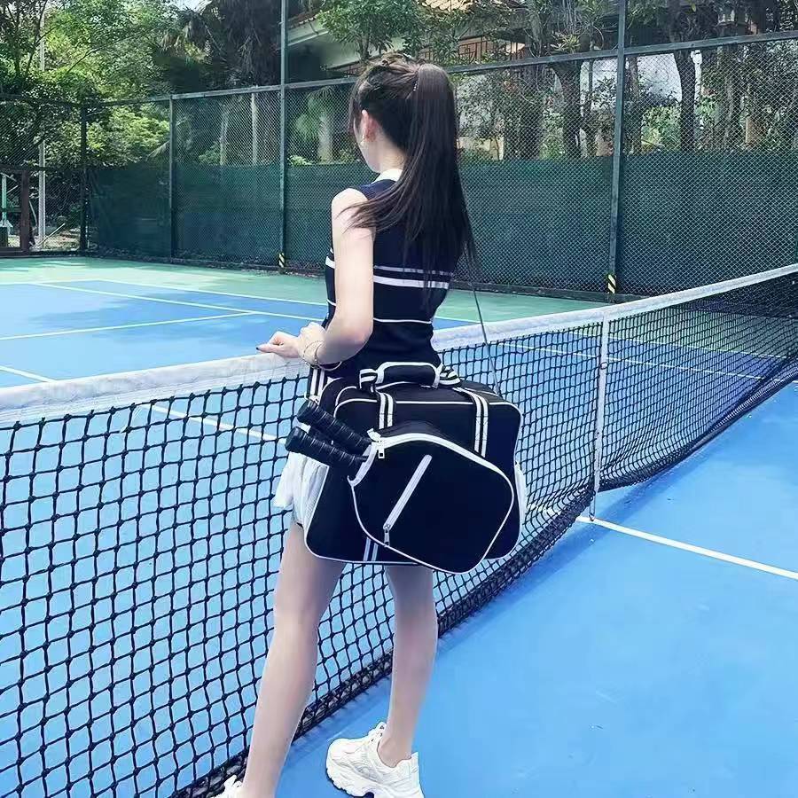 2025 New Sports Badminton Bag for 2 Rackets, Portable Tennis Bag, Large Capacity, Down Cotton Pickleball Bag
