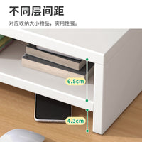 Desktop Organizer Shelf for Monitor and Laptop, 3-Layer, White