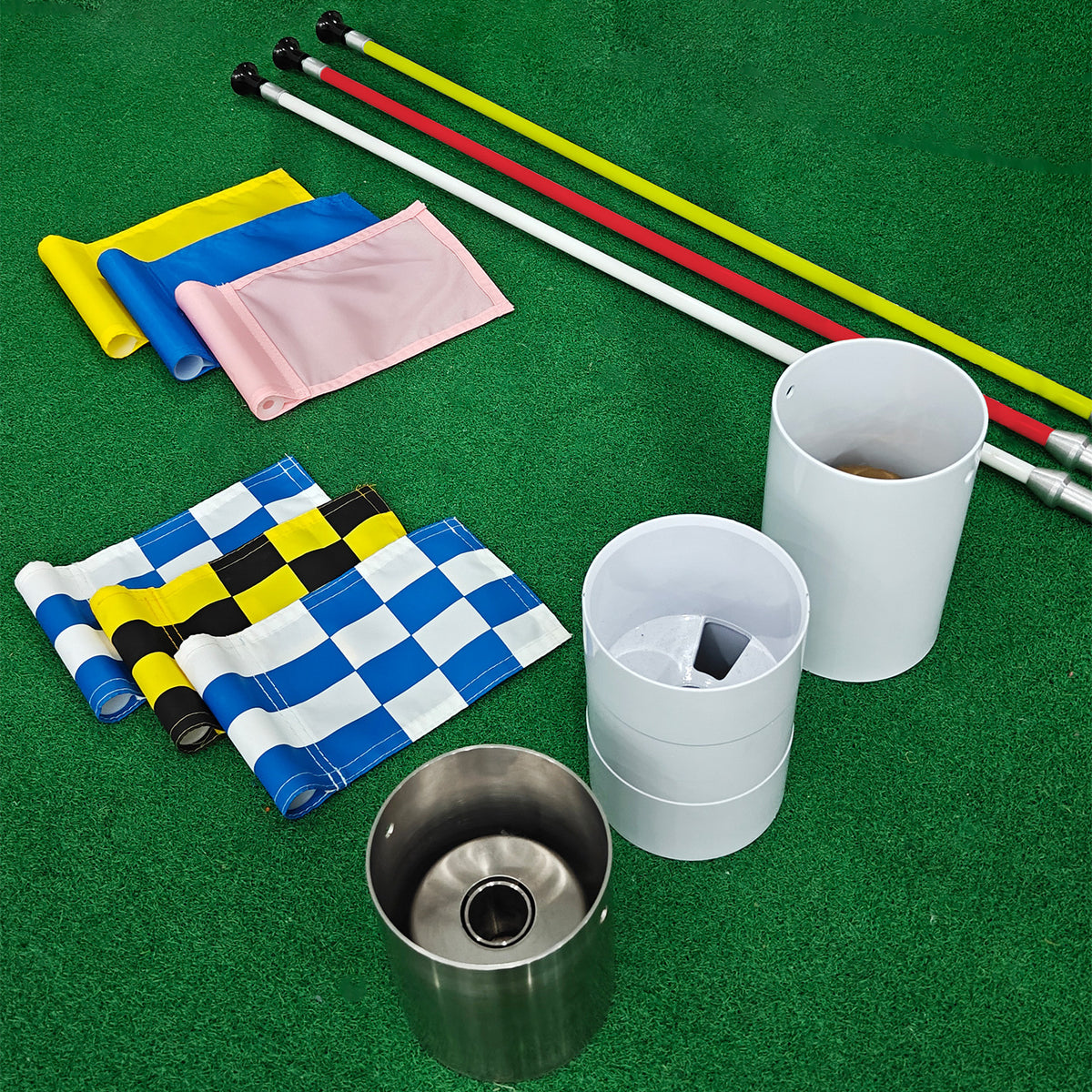 高尔夫洞杯果岭球场装球筒不锈钢铝合金塑料golf配件厂家直销现货