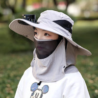 Kaikaiyun Solar-Powered Fan Hat with Large Brim, Adjustable and Foldable