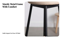 Backless Round Metal Stool utilitarian aesthetic Bar Chair High-Legged Retro Look for Homeowners