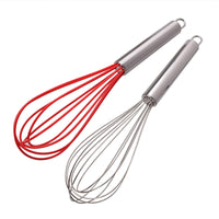 Stainless Steel Manual Silicone Egg Beater 8/10/12 Inch for Baking