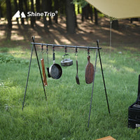 Aluminum Alloy Portable Folding Tripod Storage Rack for Camping